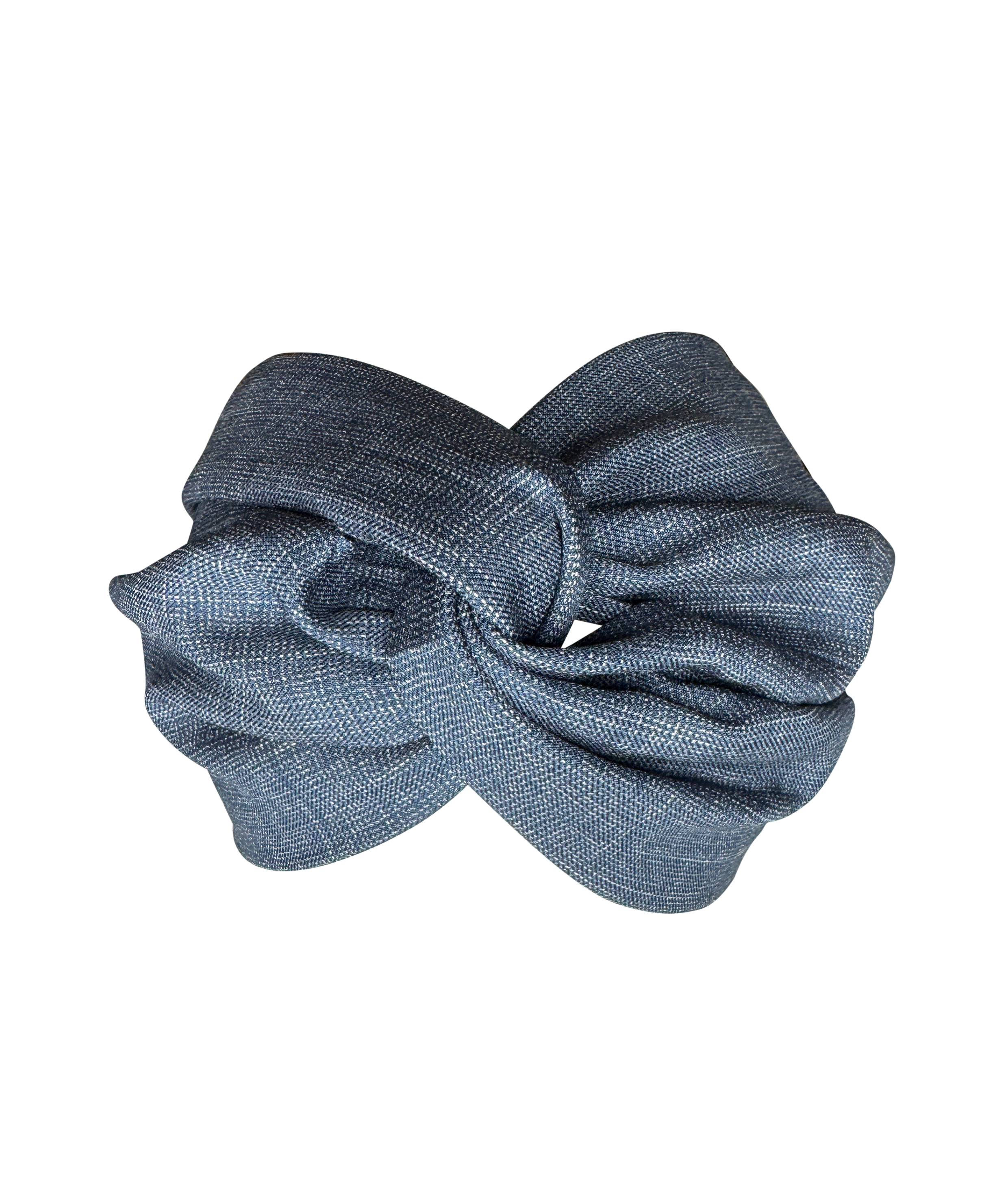Indigo Front Knot Turban Headband