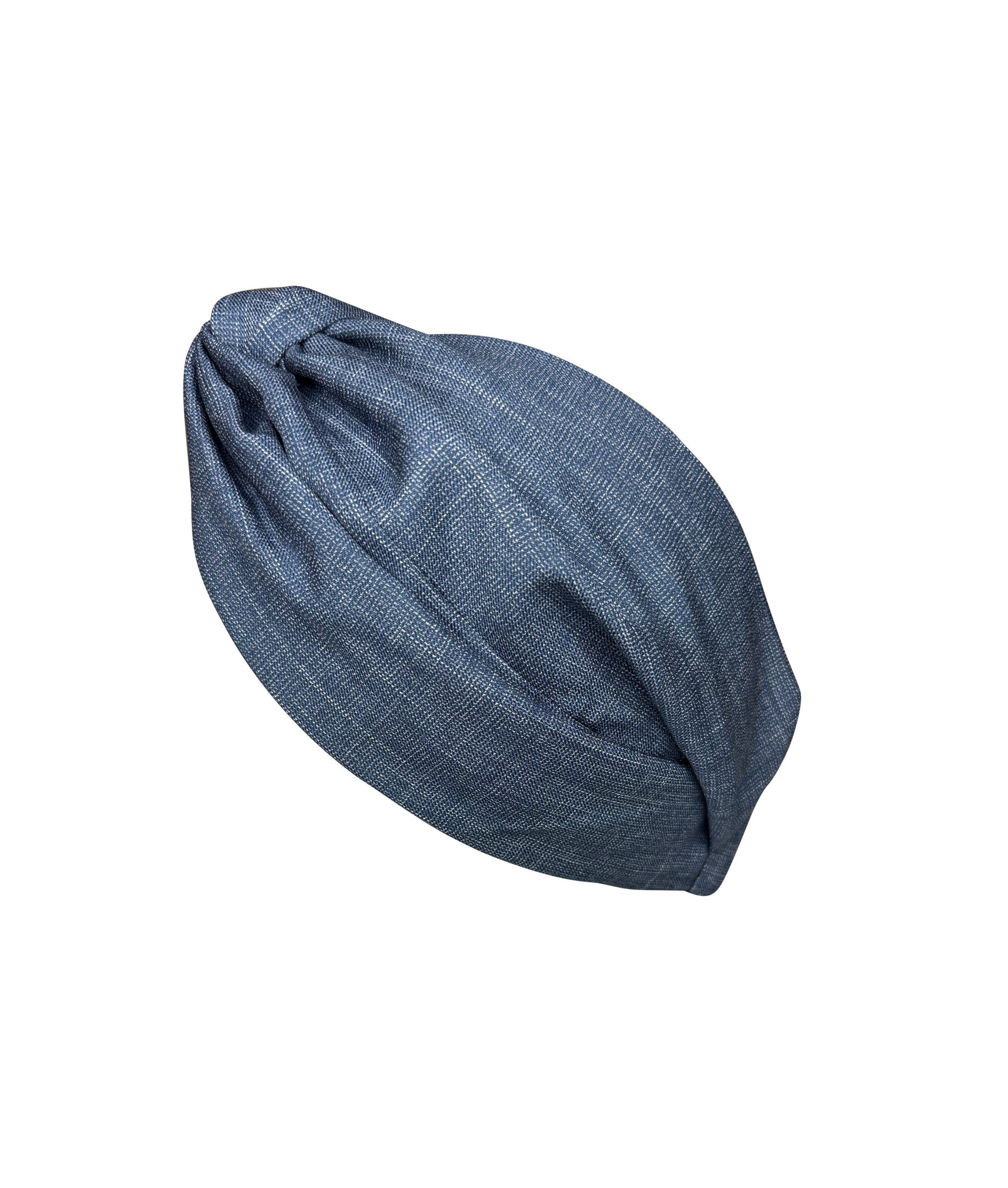 Indigo Front Knot Turban Headband