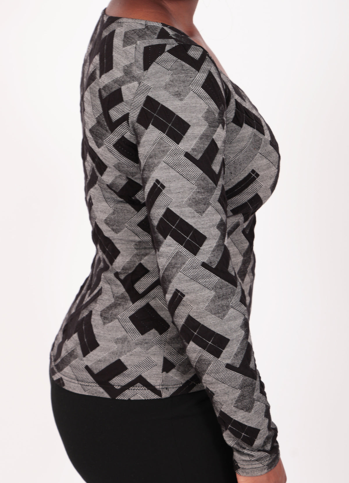 Geometric Long Sleeve Top