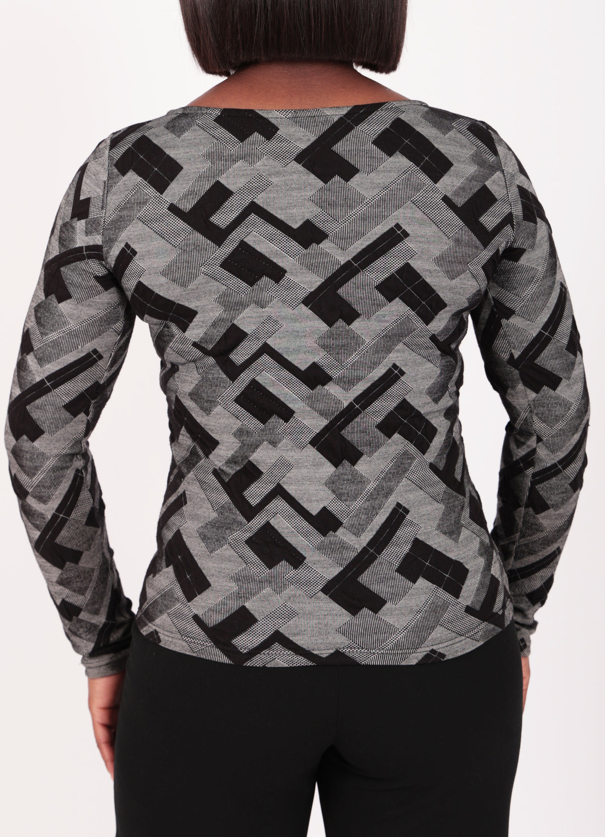 Geometric Long Sleeve Top